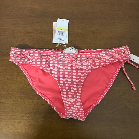 NWT Jessica Simpson Pink Swim Suit Size M Tankini Top Built in Bra Modest Cover - Picture 10 of 14